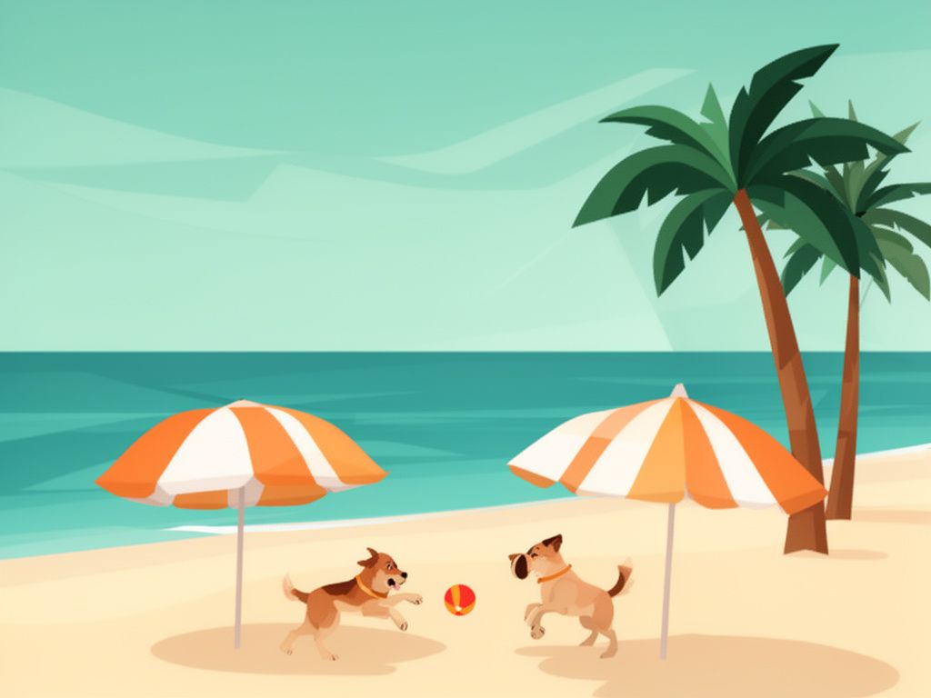 Playa de Alicante con un perro